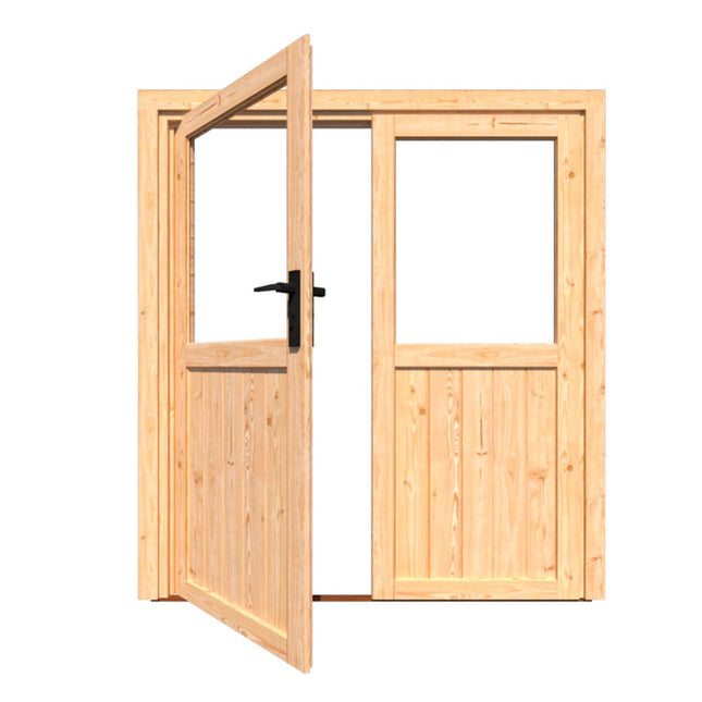 Douglas dubbele deur met glas 199 x 195 cm