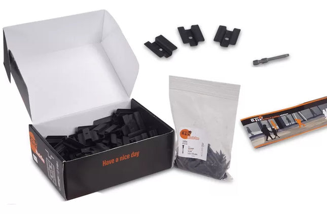 B-Fix Black-One - Zwarte b-fix clips voor blinde bevestiging