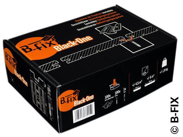 B-Fix Black-One - Zwarte b-fix clips voor blinde bevestiging