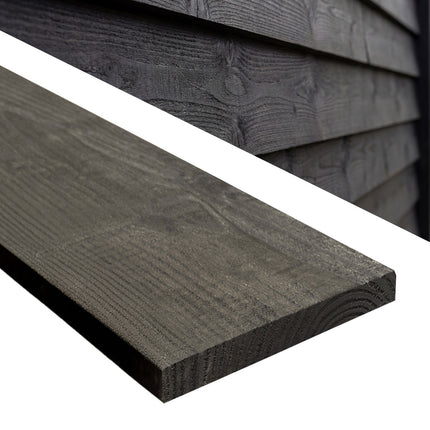 Douglas plank zwart 22x150