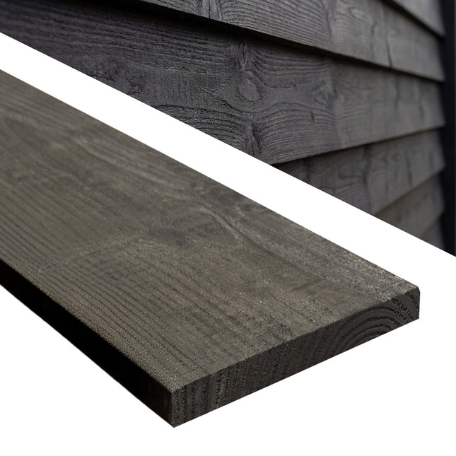 Douglas plank zwart 22x150