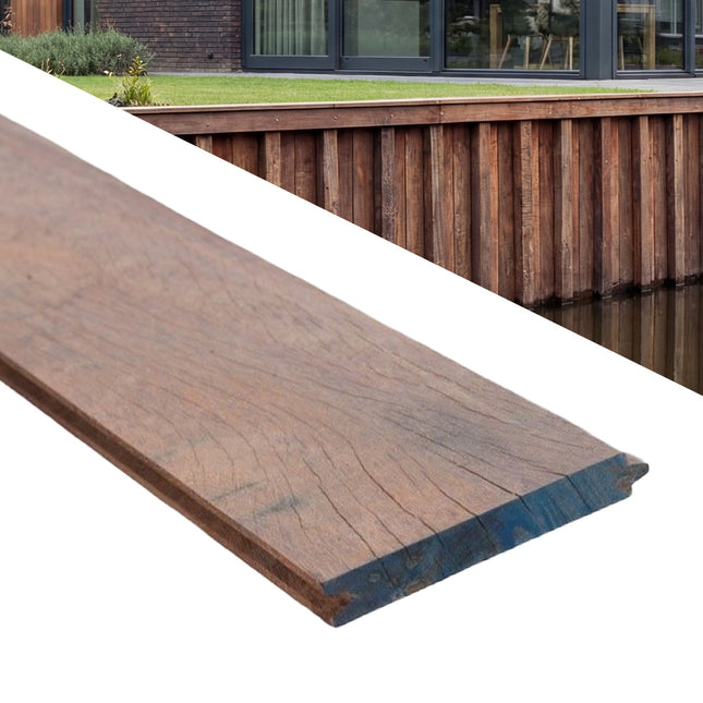 Hardhouten damwand 30x195