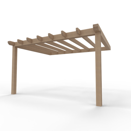 Aanbouw Veranda Douglas 3000mm diep - 150mm balken – fijn bezaagd