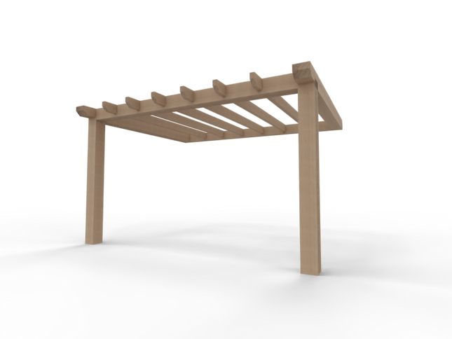 Aanbouw Veranda Douglas 3000mm diep - 190mm balken – geschaafd