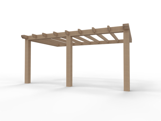 Aanbouw Veranda Douglas 3500mm diep - 190mm balken – geschaafd
