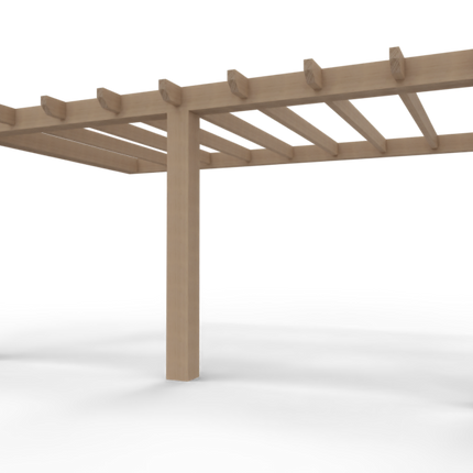 Aanbouw Veranda Douglas 3500mm diep - 200mm balken – fijn bezaagd