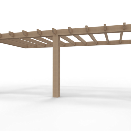 Aanbouw Veranda Douglas 4000mm diep - 190mm balken – geschaafd