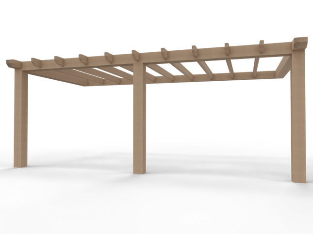 Aanbouw Veranda Douglas 4000mm diep - 190mm balken – geschaafd