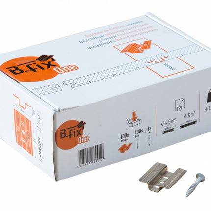 B-Fix one clips RVS voor Padouk en Ipé