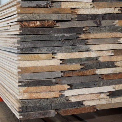 Old farmwood mes & groef planken Bruin