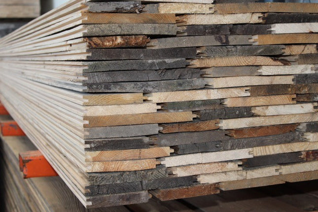 Old farmwood mes & groef planken Grijs