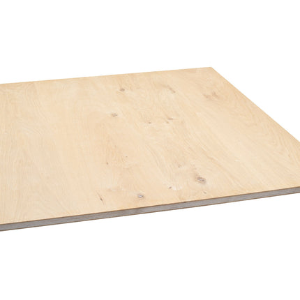 Eiken dikfineer 4 mm op  plaat  Rustiek A 20x1220x2440 mm