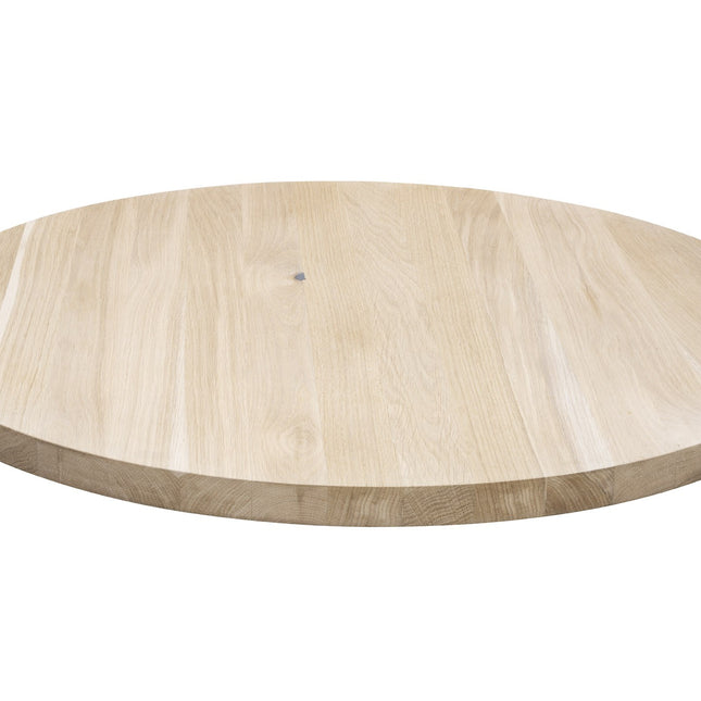 Eiken rustiek rond tafelblad 40 mm